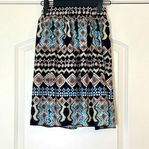 Shein Curve Pleated Aztec Skirt - Size 3XL